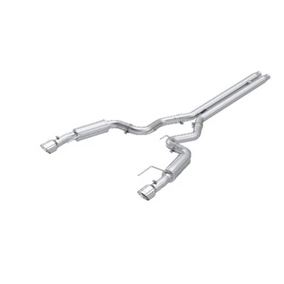 Fits 24 Ford Mustang 3" Cat Back Dual Split Rear Race Version 4.5" tips-S7253AL - Image 1 of 4