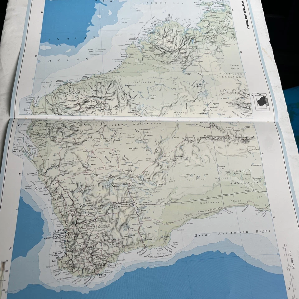 1992: Mapa da Austrália Ocidental Nova Zelândia PCW #88/89 Impressão Antiga Colecionável - Imagem 1 de 4