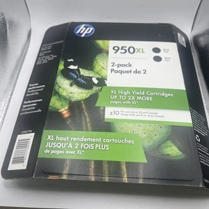 HP 950XL Black Ink Cartridges 2 Pack OEM Genuine Exp  NOV 2021 - Picture 1 of 2