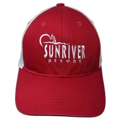 Sombrero de camionero Sunriver Resort con tirantes rojo talla única ajustable 6 paneles imperial Foto 1 de 4