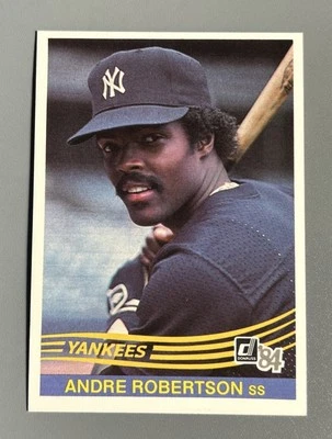 1984 Donruss Baseball Andre Robertson New York Yankees #347 - Image 1 of 2