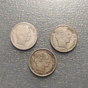 DINAMARCA DENMARK LOTE 3 MONEDAS PLATA - Picture 1 of 2