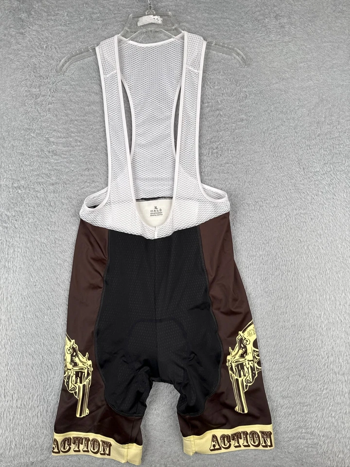 Culotte con tirantes de ciclismo adulto extra grande marrón negro acción Rideshop Old West Westen Foto 1 de 4