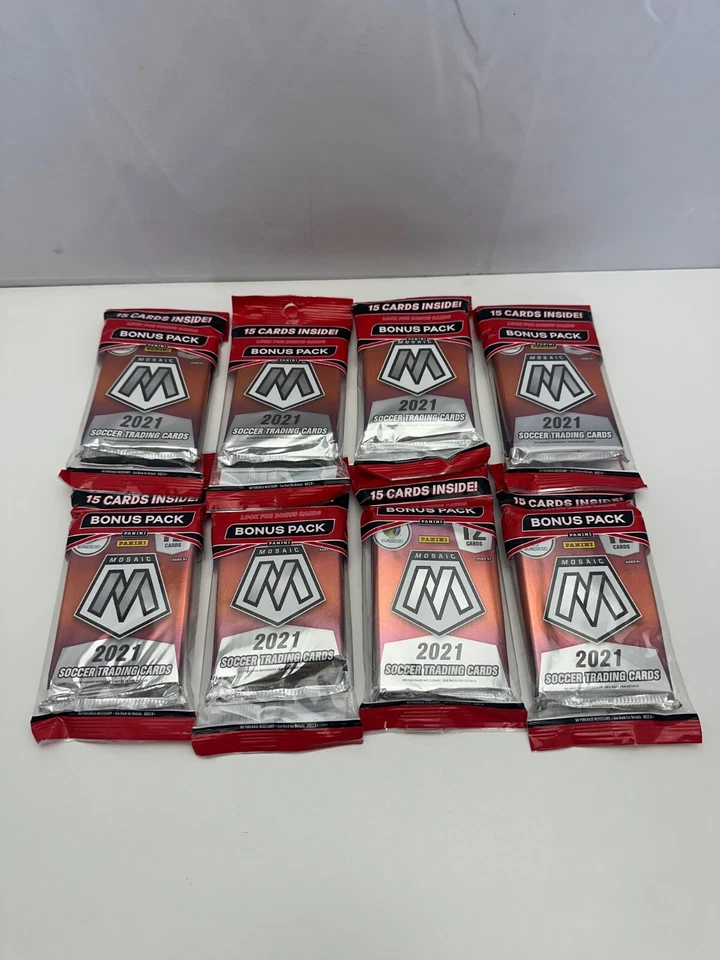 2021 Panini Mosaic Soccer Cello Packs 8 Pack Lot - Image 1 of 1