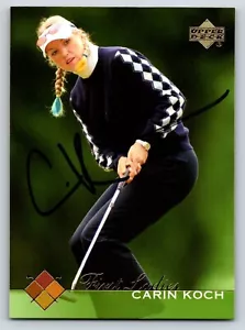 Tarjeta firmada por Carin Koch 2003 cubierta superior primeras damas JSA certificado de autenticidad auténtico - Imagen 1 de 3