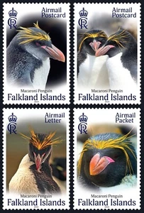 FALKLAND ISLANDS 2024 BIRDS MACARONI PENGUINS OISEAUX VOGEL UCCELLO AVES - Picture 1 of 1