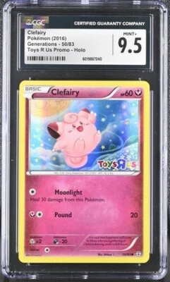 CGC 9.5 CLEFAIRY 50 TOYS R US GENERATIONS POKEMON MINT + - Image 1 of 2