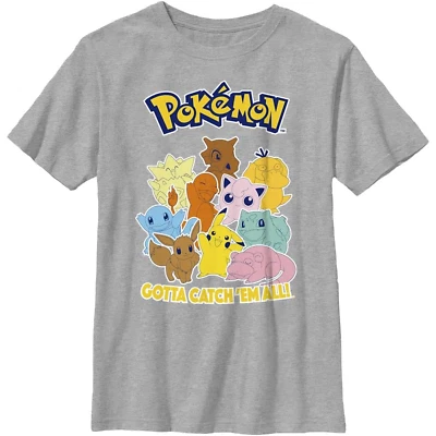 Pokemon ☆ Big Boys' Catch Em All T-Shirt ☆ Sizes S-XL - Image 1 of 3