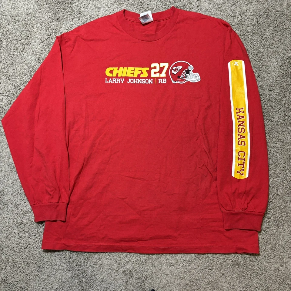 Camisa retro vintage Y2K NFL Kansas City Chiefs Larry Johnson manga larga XL Foto 1 de 4