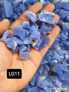 Blue Chalcedony loose gems /15-35mm / Tranquil Light Blue Semi-Precious Stones - Picture 1 of 7