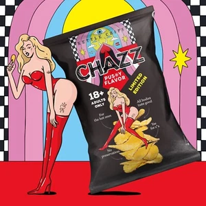 CHAZZ PUSSY flavor Potato chips, READY to GIFT: a box with Pussy flavour chips - Picture 1 of 3