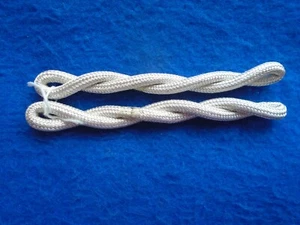 PAIR BRITISH MILITARY SILVER SINGLE TWIST SHOULDER CORDS, SHOULDER BOARDS - Picture 1 of 2