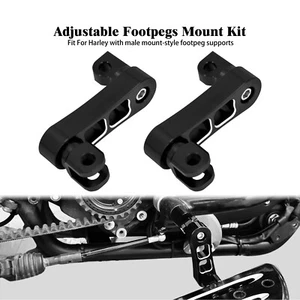 CNC Aluminum Foot Pegs Male Mount Extensions For Harley Touring Dyna Sportster - Picture 1 of 15