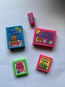 5 LITTLEST PET SHOP KENNER ORIGINAL LPS ACCESSORIES LOT FOOD  1990’S RARE - Picture 1 of 2