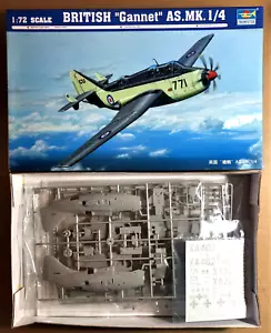 TRUMPETER 01629 - BRITISH "GANNET" AS.MK.1/4 - 1/72 PLASTIC KIT - Foto 1 di 1