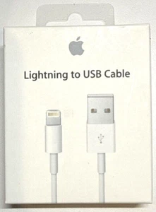 **APPLE LIGHTNING TO USB-A CABLE FOR IPHONE IPAD 1M BRAND NEW IN BOX MD818ZM/A** - Picture 1 of 3