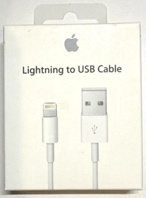 **APPLE LIGHTNING TO USB-A CABLE FOR IPHONE IPAD 1M BRAND NEW IN BOX MD818ZM/A** - Image 1 of 3