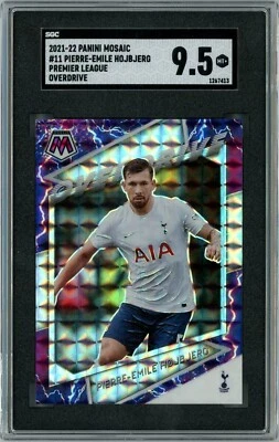 2021-22 Panini Mosaic EPL #22 Pierre-Emile Hojbjerg Overdrive SGC 9.5 MT+ - Image 1 of 2