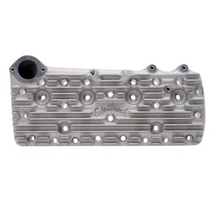 Par de culatas Ford Edelbrock 1115 cabeza plana V8 con logotipo de escritura Edelbrock - Imagen 1 de 5