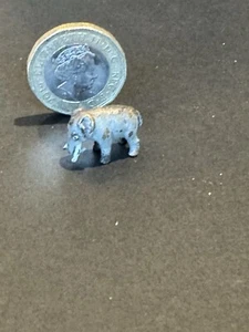 Antique 1900's Austrian Miniature Cold Painted Bronze Elephant with tusks - Picture 1 of 6