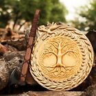 Christmas Gift - Viking Tree Of Life Viking Runes Shield & Ragnar Axe Pair MDM X