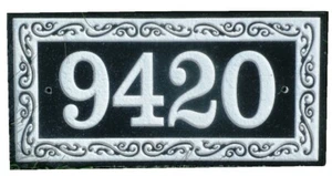 Granite address plaque- black custom engraved - Picture 1 of 1