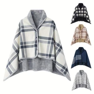 1pc Wearable Blankets Shawl Blanket Flannel Lazy Casual Office Blanket - Picture 1 of 31