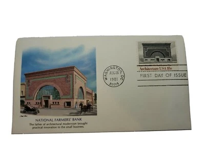 First Day Cover, National Farmers Bank, Aug. 1981 - Image 1 of 4