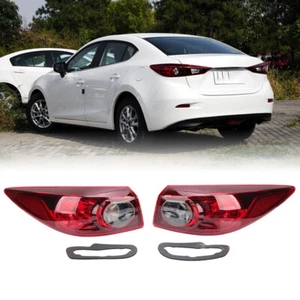 Pair Left+Right Rear Tail Light Lamp No LED For Mazda 3 BM BN Sedan 2013~2019 - Picture 1 of 13