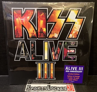 Kiss Alive III 30th Anniversary Yellow Orange Pyro Color Vinyl 2LP Record /2500 - Image 1 of 4