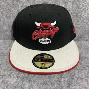 Gorra New Era Chicago Bulls New Era 59Fifty negra roja blanca ajustada talla 7 1/8 - Imagen 1 de 6