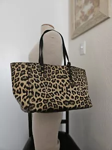 Jessica Simpson Leopard Neverfull studded Shoulder Bag Women Faux Leather EUC - Picture 1 of 7