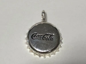 Sterling Silver Coca Cola Bottle Cap Pendant - Picture 1 of 6