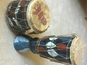 Vintage Tribal West African Drums - Bild 1 von 1