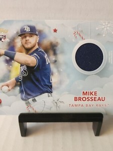 2020 Topps Holiday Mike Brosseau RC Tampa Bay Rays WHR-MBR Jersey