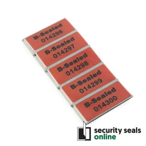 Pegatinas rojas de 70 mm x 30 mm de sello de seguridad a prueba de manipulaciones etiquetas de vacío - Imagen 1 de 3