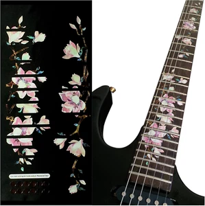 Jockomo Magnolia Flower Tree of Life Guitar Position Mark Inlay Sticker - Picture 1 of 7