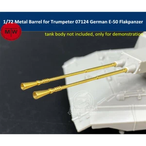 1/72 Scale Metal Barrels for Trumpeter 07124 German E-50 Flakpanzer Tank Model - Picture 1 of 3