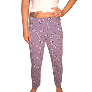 Pantalones de pijama para mujer M&S Disney pequeños grises Mickey Minnie Love Hearts cómodos - Imagen 1 de 9