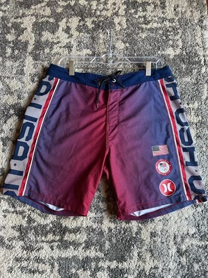 Pantalones cortos híbridos Hurley USA Team Olympics Phantom talla 32 K-180 Foto 1 de 4