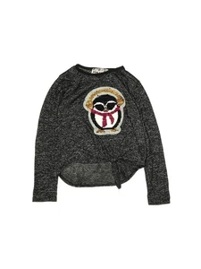 Pink Crush Girls Gray Long Sleeve Top 5 - Picture 1 of 2