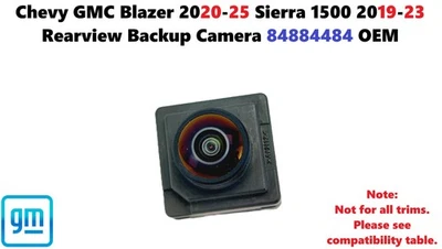 Chevy GMC Blazer 2020-25 Sierra 1500 2019-23 Rearview Backup Camera 84884484 - Image 1 of 4