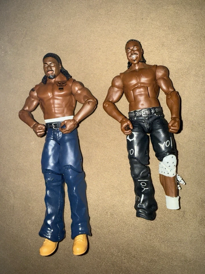 WWF WWE Mattle Elite Cryme Tyme Shad & JTG Wrestling Figures 2010 *READ* - Image 1 of 4