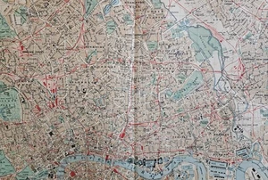 Große Karte von North East London von 1912. 113 Jahre alt. Themse, Islington, Bogen. - Bild 1 von 4