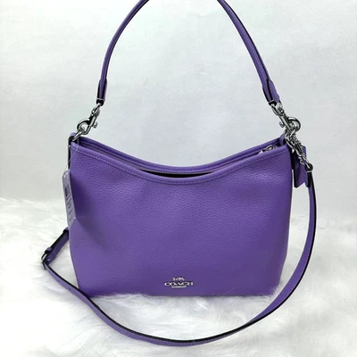 Coach Laurel Shoulder Bag Crossbody In Leather/Silver/Iris CR148 NWT - Image 1 of 4