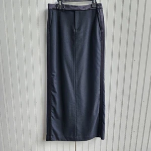 Ralph Lauren Damen 100 % Wolle langer Rock mit Bleistiftschlitz hinten schwarz Gr. 0 - Bild 1 von 13