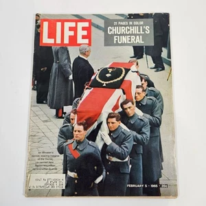 Life Magazine February 5 1965 Winston Churchill Funeral Issue Vintage Advertisin - Picture 1 of 13