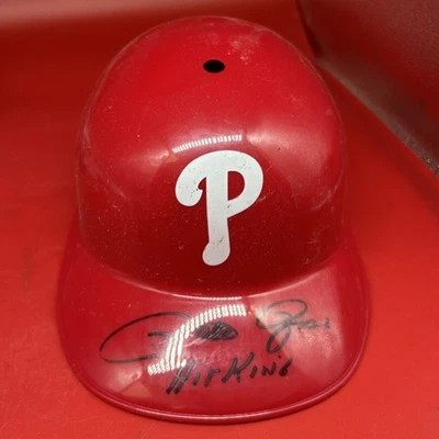 Шлем ватина с автографом Пита Роуза из Phillies Rep JSA - Изображение 1 из 4