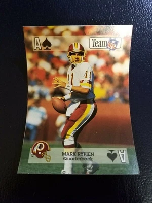 Mark Rypien Redskins QB 1992 TEAM NFL STAR PLAYING CARDS SQUARED CORNERS - Image 1 of 2