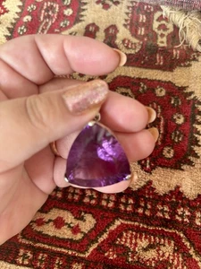 Amethyst Anhänger Sterling Silber Hexe Strega Erbstück magisch - Bild 1 von 5